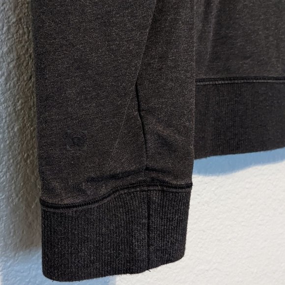 Lululemon Cross Cut Zip Hoodie Heathered Black - Picture 4 of 6